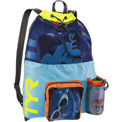 TYR Big Mesh Mummy Backpack (Blue/Yellow (465))