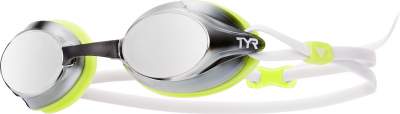 TYR Velocity Mirrored Goggle (Silver/Fl. Yellow/White (658))