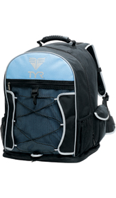 TYR Transition Backpack (Black/Light Blue)