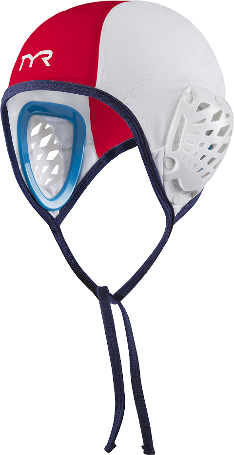 TYR Destroyer Water Polo Goalie Cap (White/Navy (112))