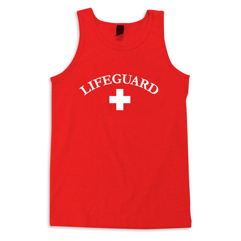 lifeguard muscle t shirts (Red)