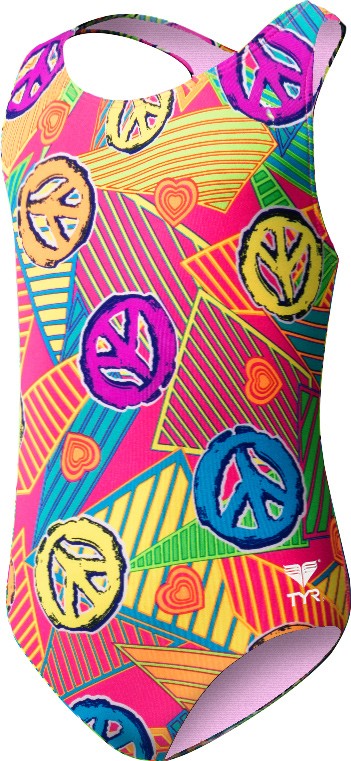 TYR Peace, Love, Swim Girls Maxfit (Blue (420))