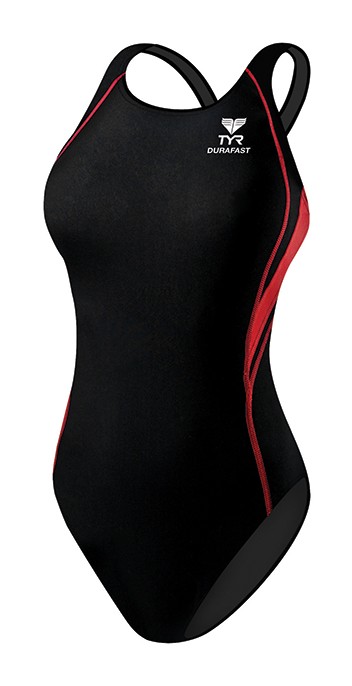 TYR Women's Durafast One Splice Maxfit Swimsuit - Adult (Black/Red (002))