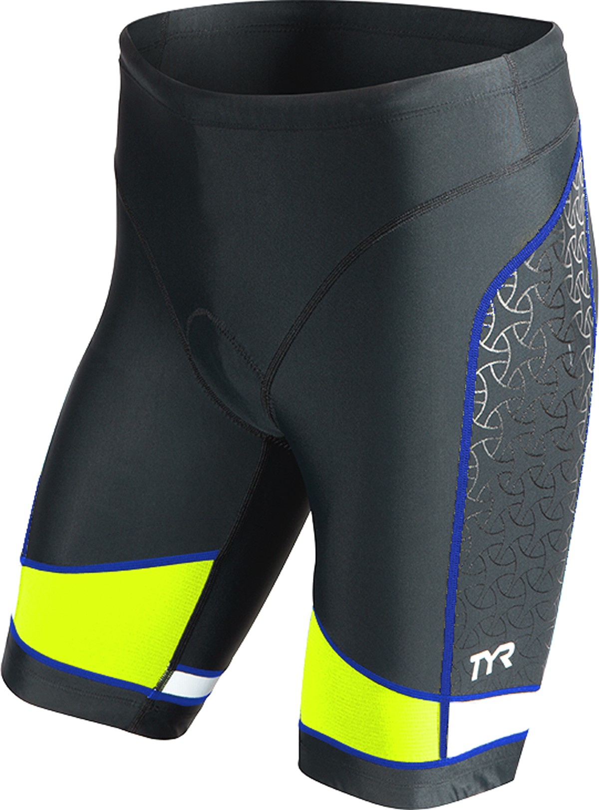 TYR Men's Competitor 9 Inch Tri Short (Black/Lime/Blue (706))