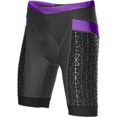 TYR Women's 8inches Competitor Tri Short (Black/Purple (068))