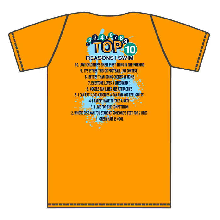 Top Ten Reasons To Swim (Orange (800))