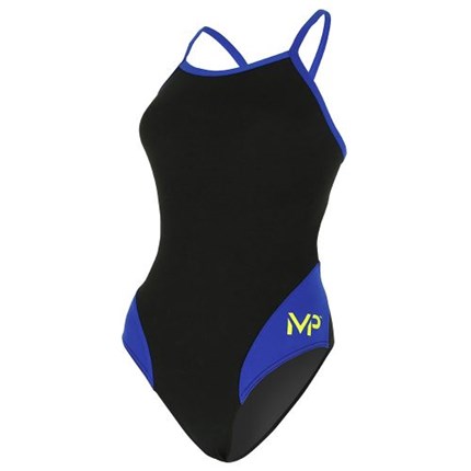 AQUA SPHERE MP Team Suit Mid Back Splice Swimsuit (Black/Royal Blue (142))