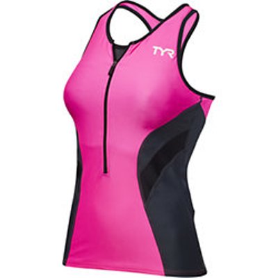 TYR Women's Competitor Tri Tank (Pink/Grey (682))