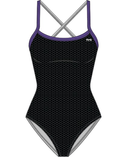 TYR Trinityfit Swimsuit (Black/Purple (068))