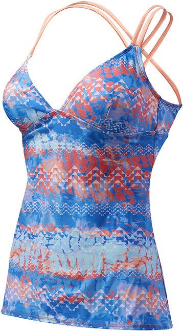 WOMEN'S LAKE CASCADE CROSS TANKINI (Coral/Blue (898))