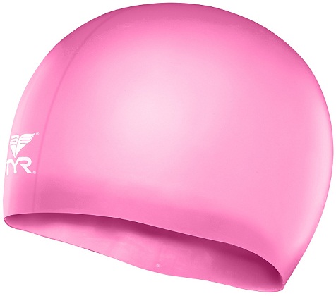 TYR Wrinkle Free Junior Silicone Swim Cap (Pink (670))