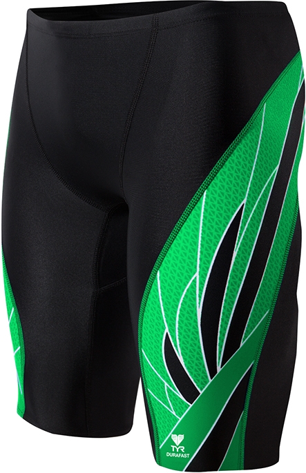 TYR Male Phoenix Splice Jammer - Youth (Black/Green (014))