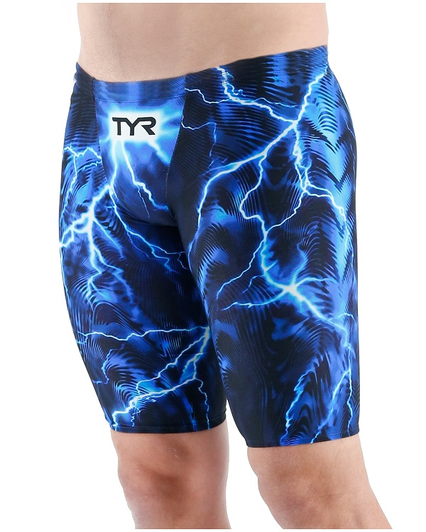TYR Mens Venzo Phantom Oblivion High Waist Jammer Swimsuit (Blue (420))