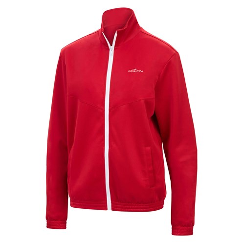 DOLFIN Unisex Black Full Zip Warm Up Jacket (Red (152))