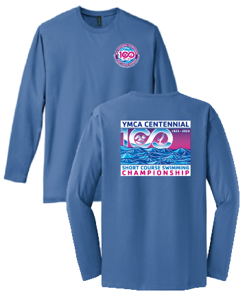 YMCA National Championship Course- Long Sleeve Tee (Maritime Blue)
