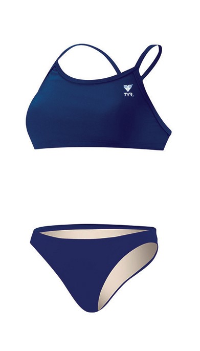 TYR Women's Durafast One Solid Diamondfit Workout Bikini (Navy (401))