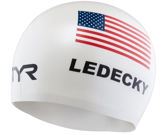 TYR Katie Ledecky Adult Swim Cap (White (100))