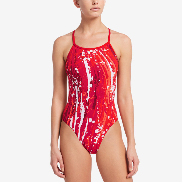 NIKE Women's Modern Cut-Out One-Piece (University Red (614))