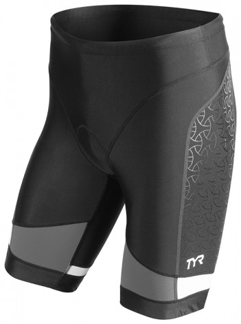 TYR Men's Competitor 9 Inch Tri Short (Black/Grey (088))