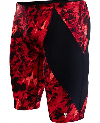 TYR Men's Glisade Diverge Jammer Swimsuit Adult (Red (610))