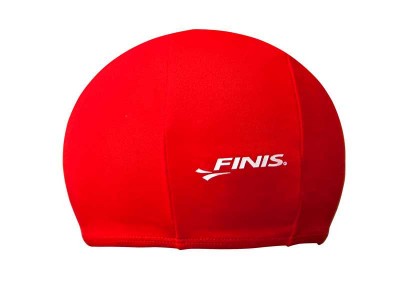 Finis Spandex Long hair Lycra swim cap (red)