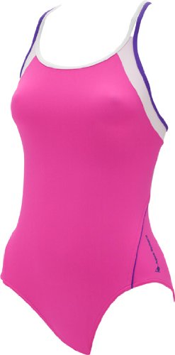 Aqua Sphere Active Swim Safran Female Double Cross Back Swimsuit  (Pink/White (0209))