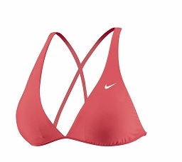 NIKE SWIM Reversible Crossback Bra Top (Bright Mango)
