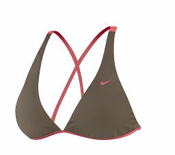 NIKE SWIM Reversible Crossback Bra Top (Bright Mango)